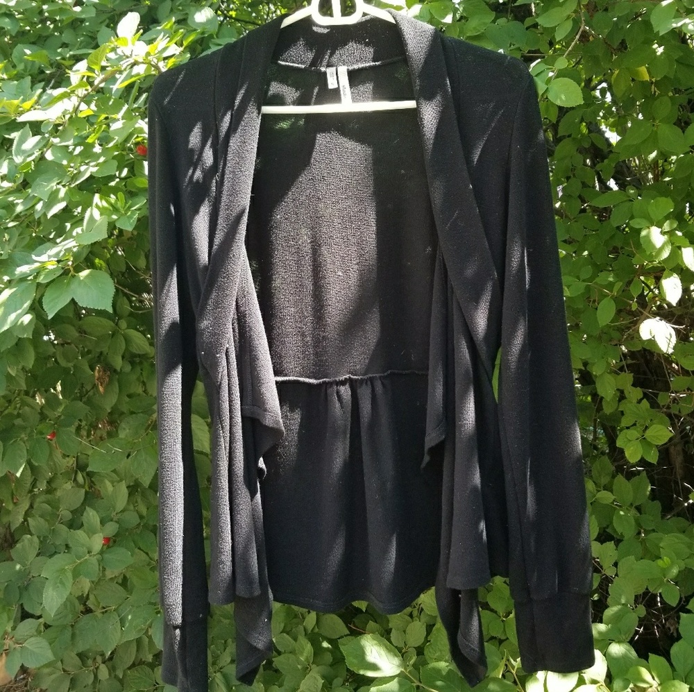 Black Draped Cardigan Studio Y